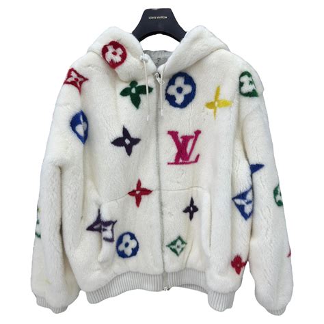 lv white jacket virgil|louis vuitton leather jacket.